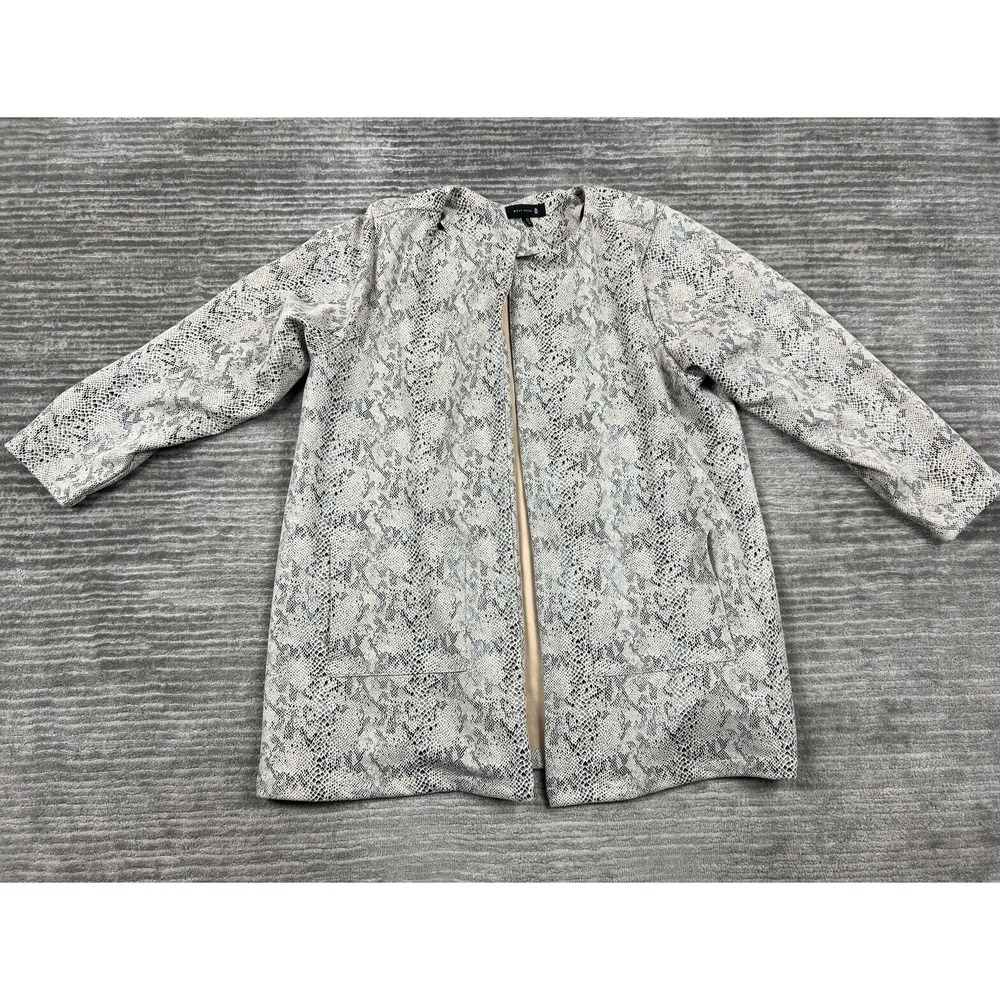 Ryan Wylde Jacket Womens 2X Multicolor Snake Skin‎ Open Front Polyester Blend